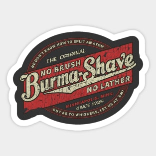 Burma-Shave 1925 Sticker